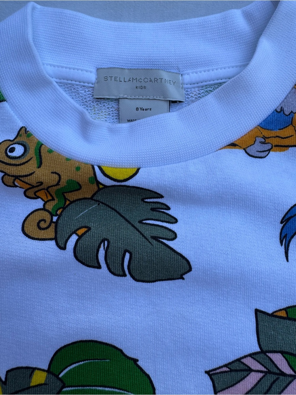 STELLA MCCARTNEY
KIDS' WHITE SWEATSHIRT WITH JUNGLE PRINT size 8 - Picture 6 of 11